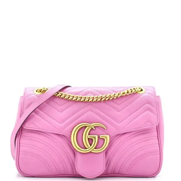 Gucci Gg Marmont Flap Bag Matelasse #83348G19B - Picture 1 of 8
